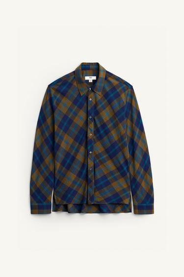 LIMITED EDITION FLOWING CHECK SHIRT - Blue by Zara