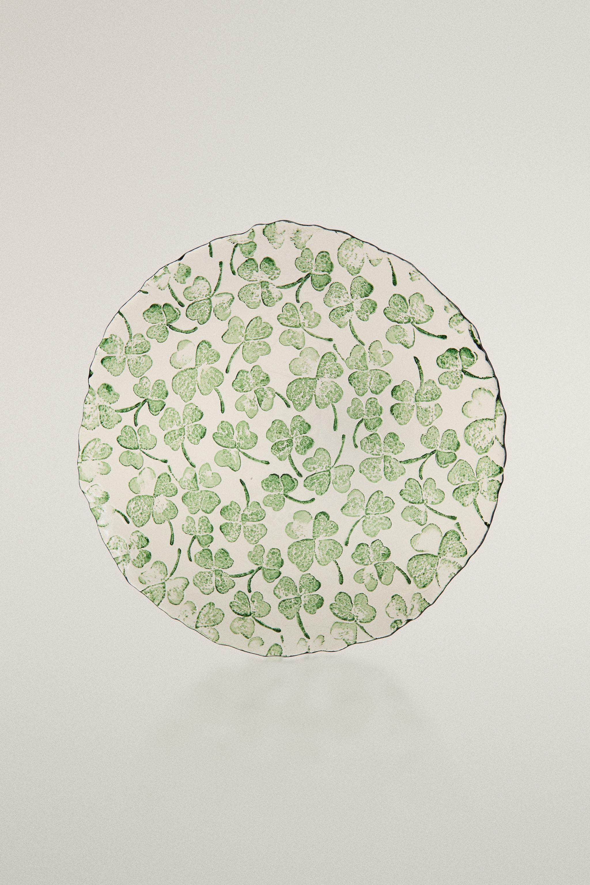 CLOVER SERVICE PLATE — Green