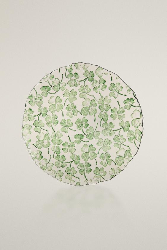 CLOVER SERVICE PLATE - Green by Zara - Image 0