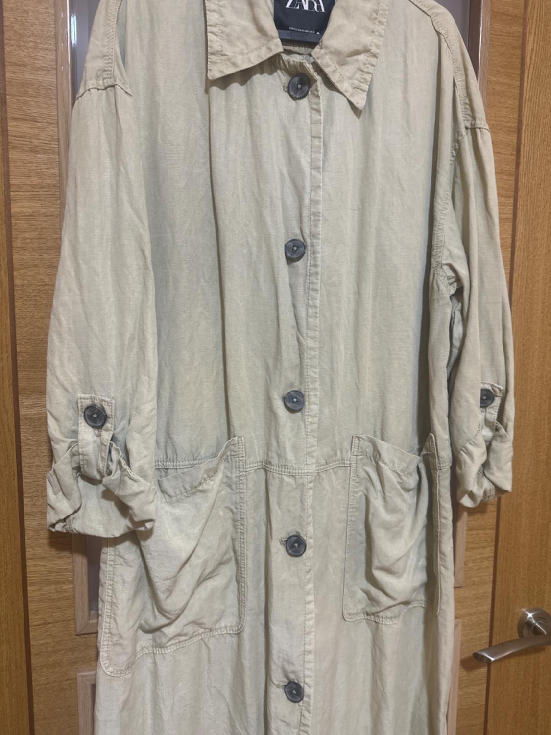 ZW COLLECTION OVERSIZE FADED TRENCH COAT - Image 3