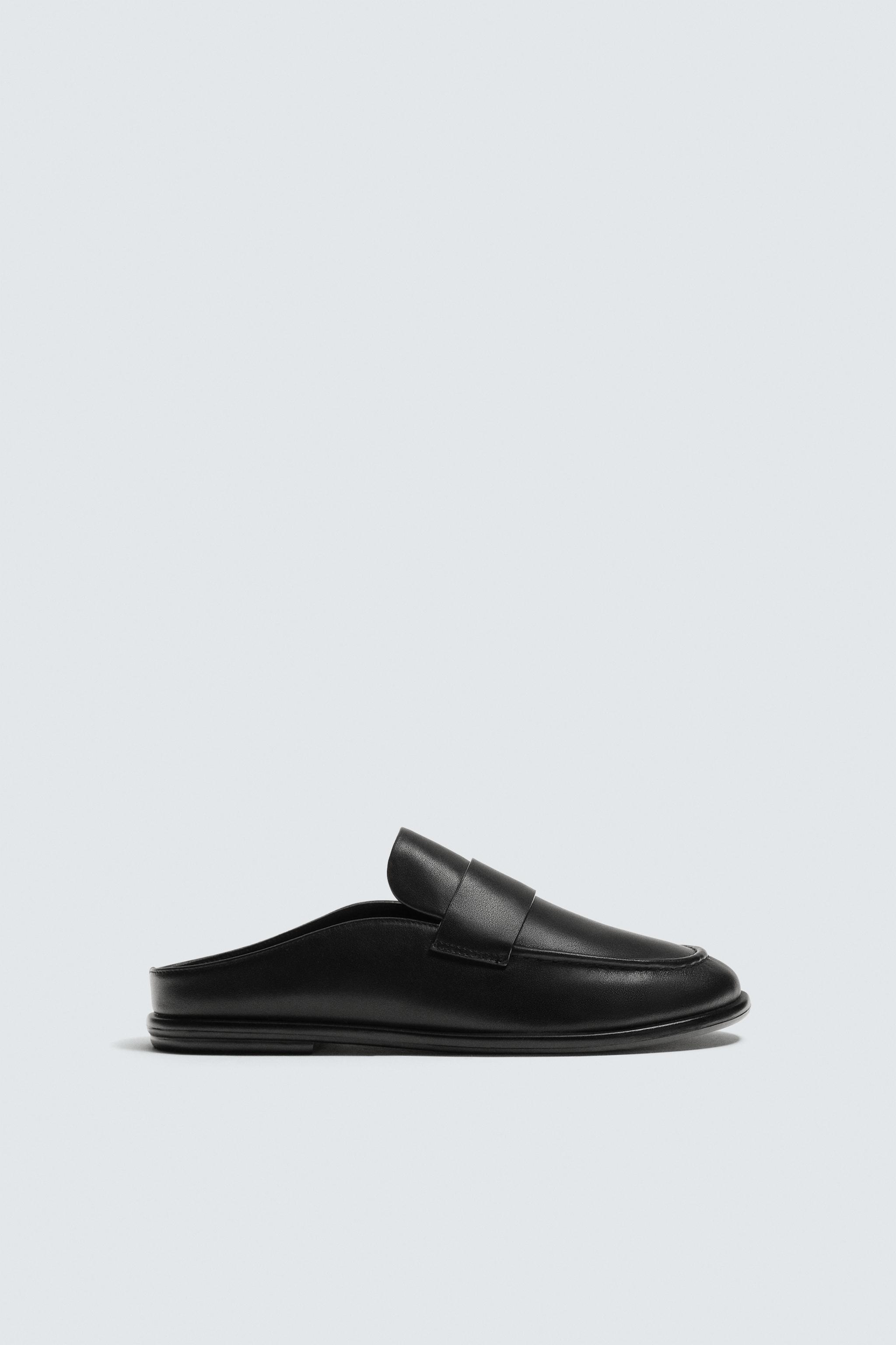 LEATHER MULE LOAFERS