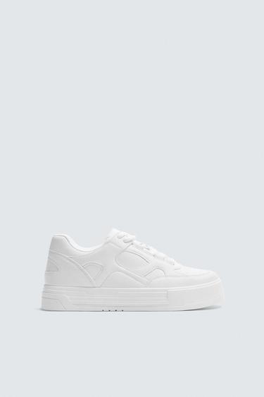 MONOCHROME CHUNKY TRAINERS - White by Zara