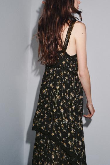 ZW COLLECTION FLORAL PRINT DRESS - Black by Zara - Image 2