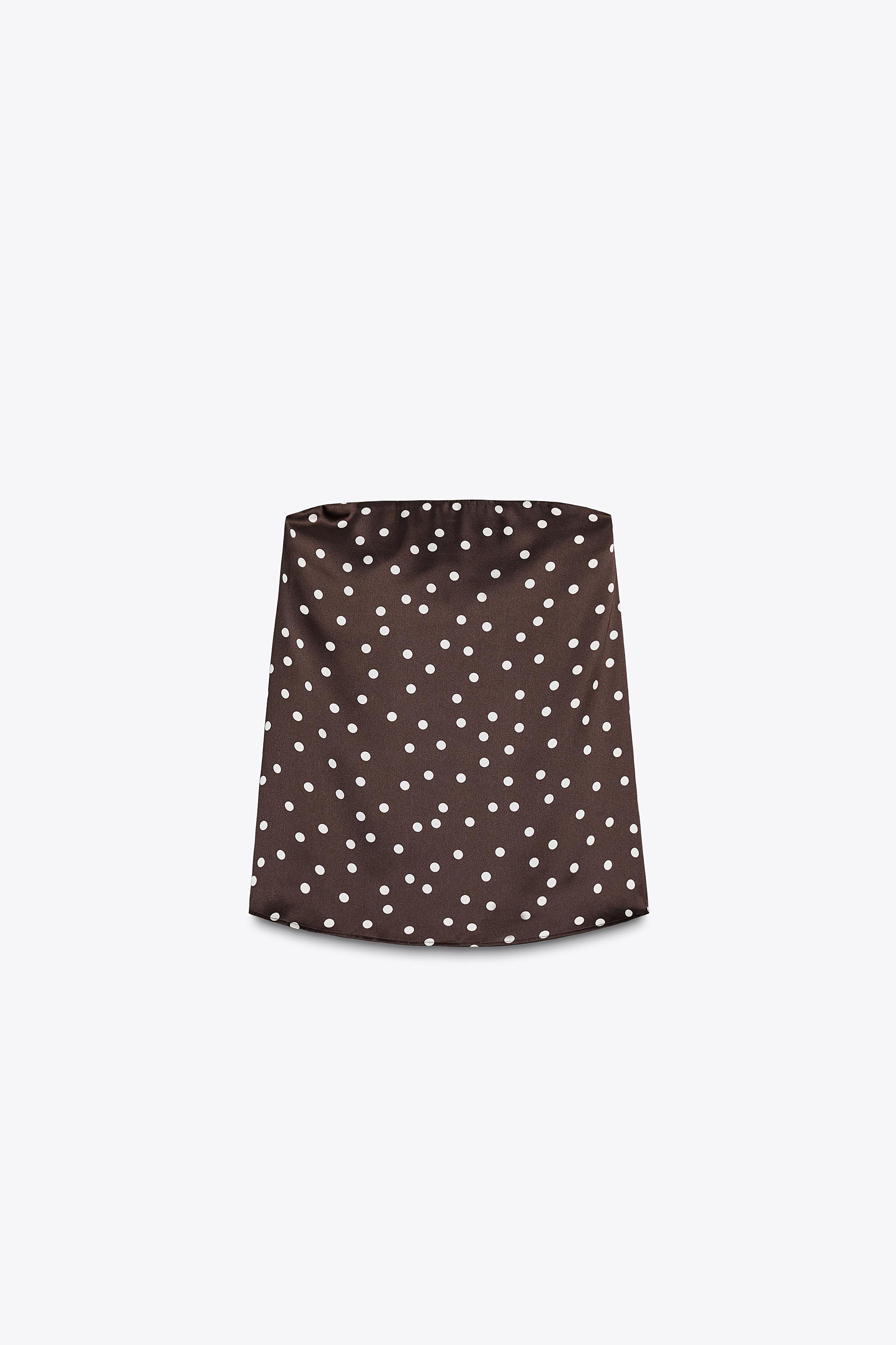 サテン ストラップレストップ - グレー/ベージュ | ZARA Japan
