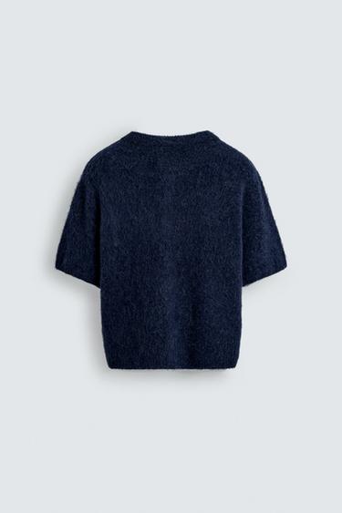 TEXTURED CARDIGAN HARRY LAMBERT FOR ZARA X DISNEY - Navy blue by Zara