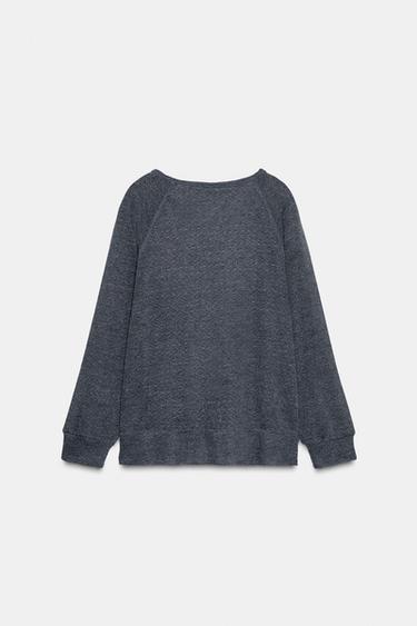 PULL RUSTIQUE À MANCHES LONGUES - Gris anthracite de Zara - Image 4
