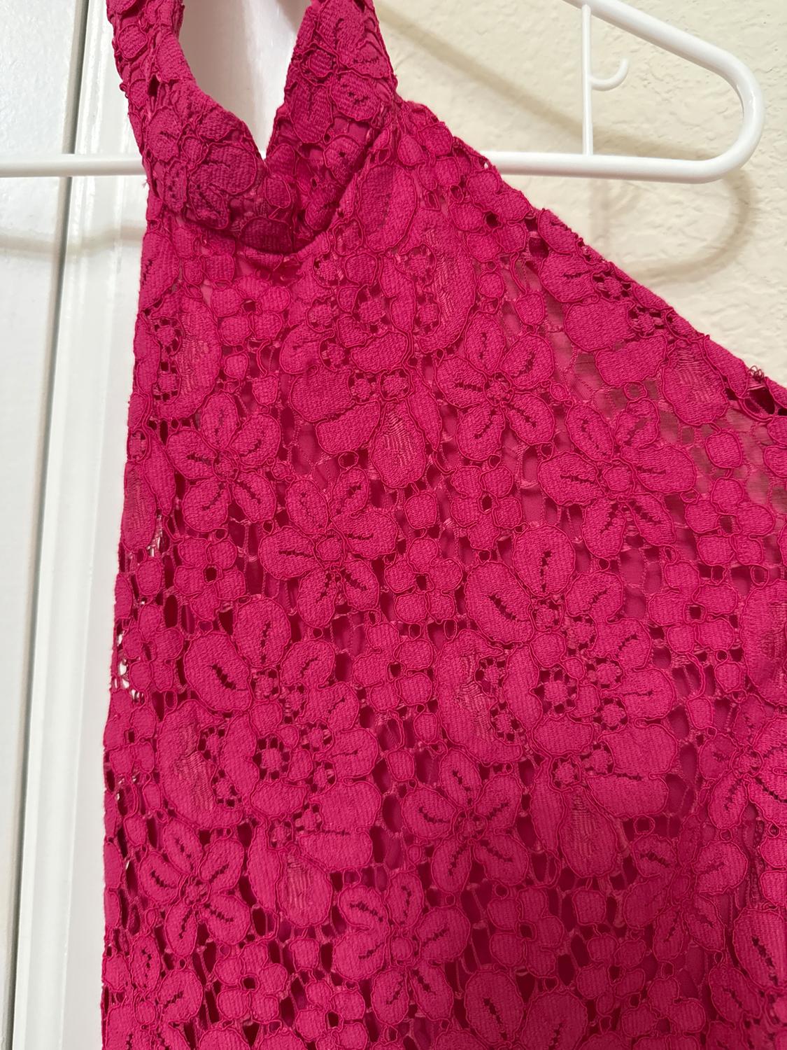 LACE HALTER DRESS
