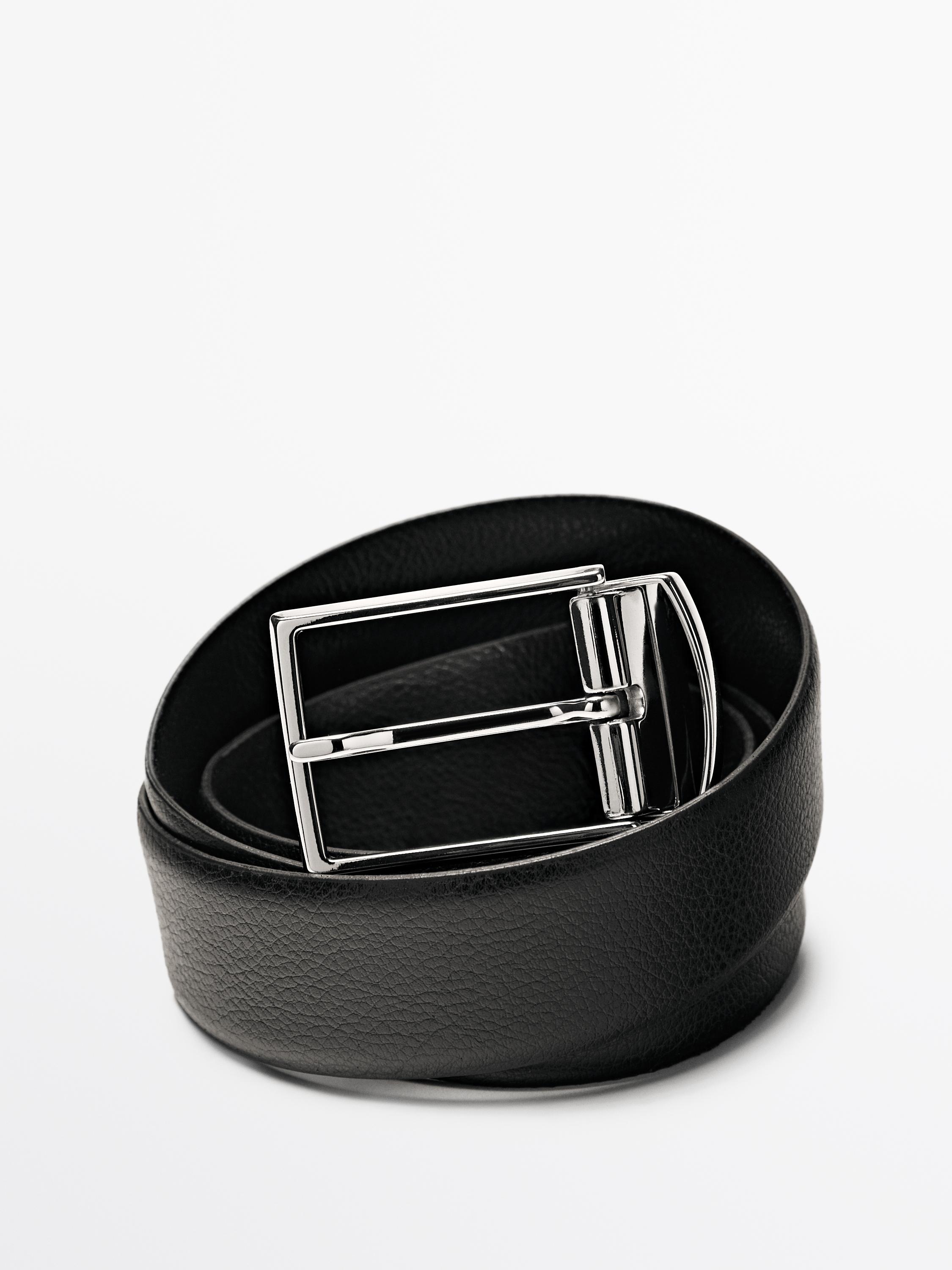 Reversible nappa leather belt