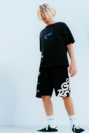 GRAFFITI PRINT BERMUDA SHORTS - Black by Zara - Image 5