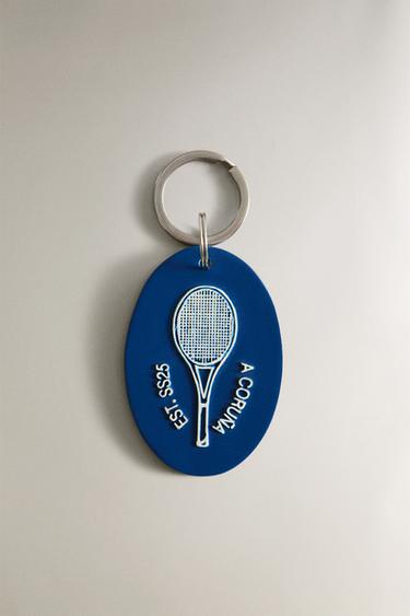 RESIN TENNIS KEY RING - Blue by Zara