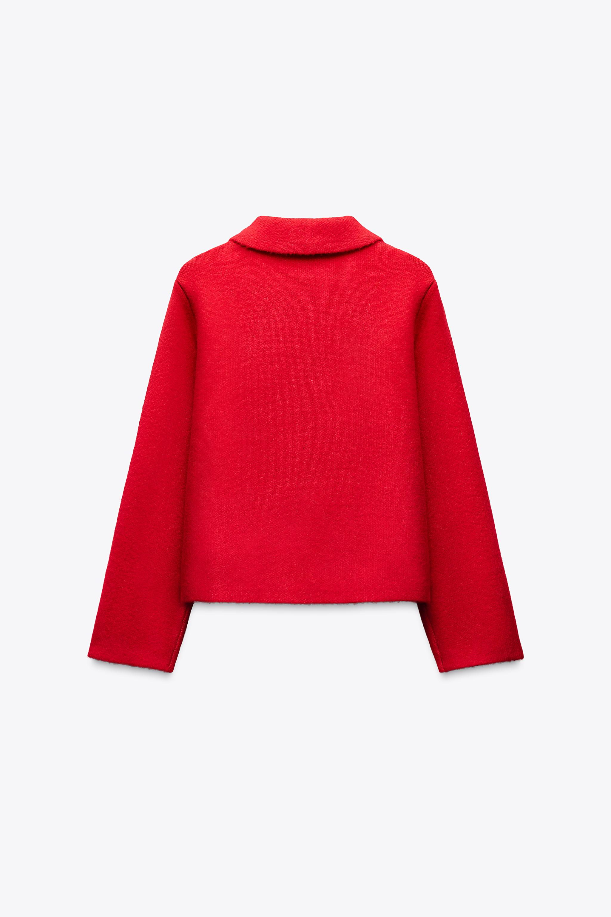 プレーンニット カーディガン - レッド | ZARA Japan / 日本