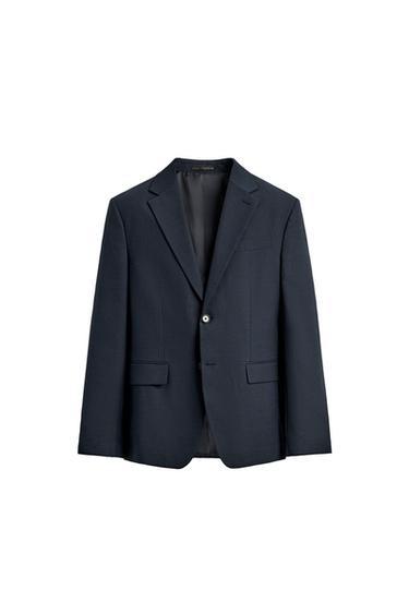 CHECK SUIT BLAZER - Blue by Zara