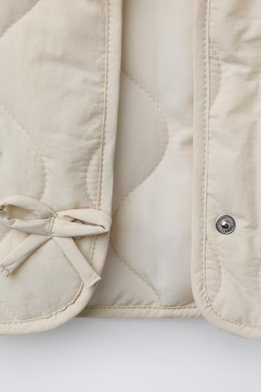PADDED JACKET WITH BOWS - Ecru by Zara - Image 8