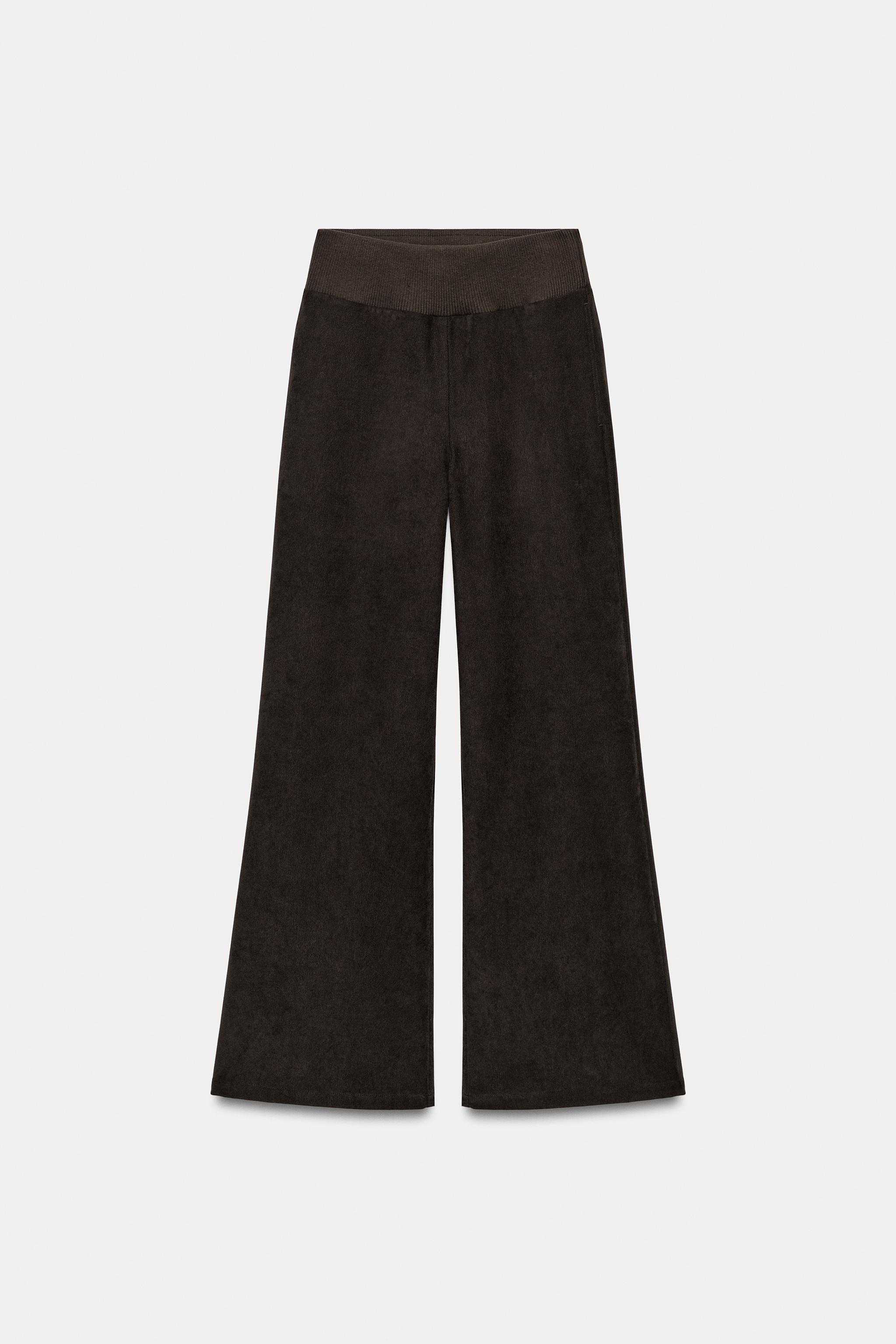 Zara Beli Fitilli Geniş Paça Pantolon görsel 4