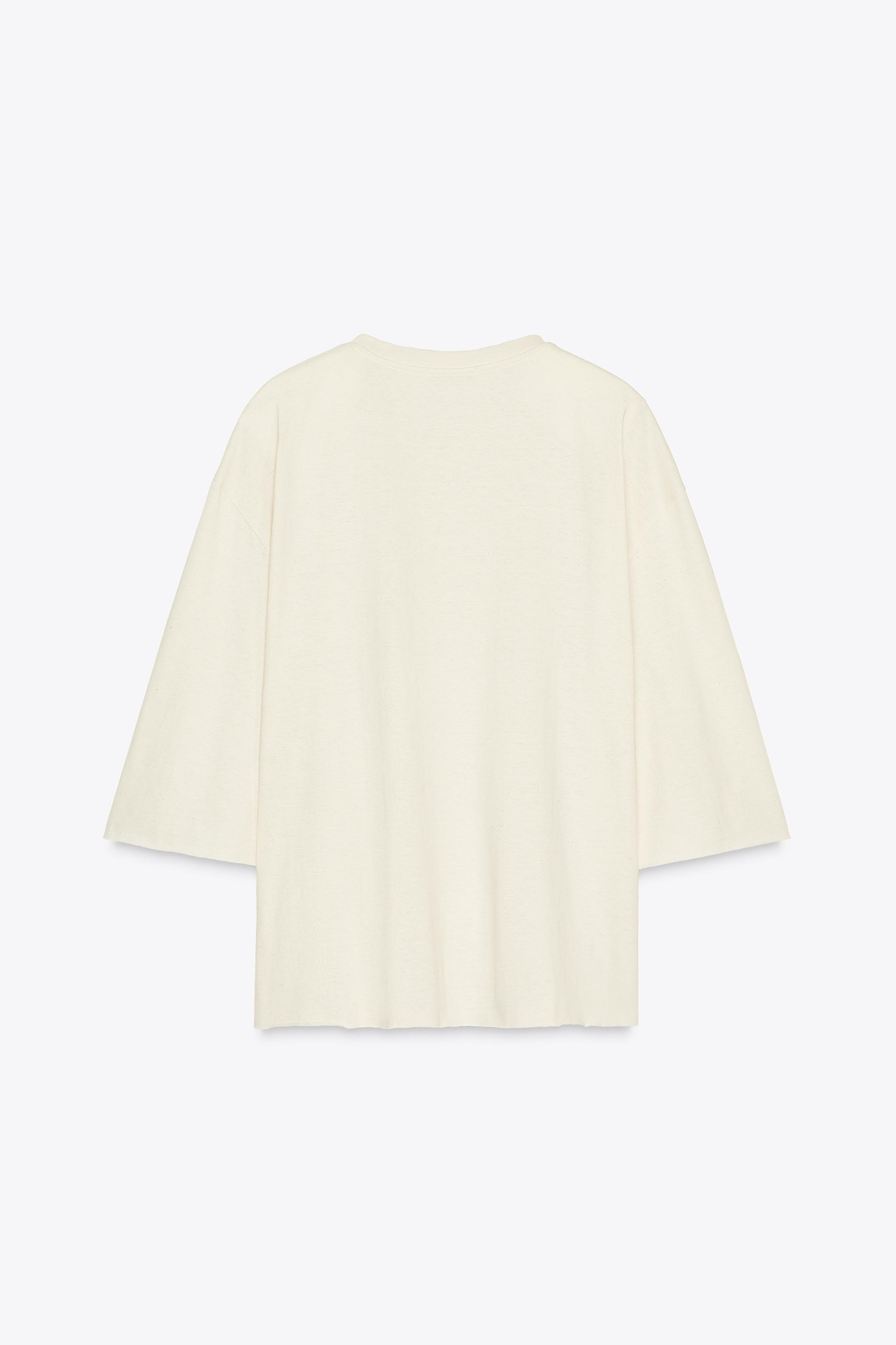 ZARA プリーツ パフ Ｔシャツ X FANGLU LIN 5644/244 プリーツ パフ Tシャツ X FANGLU LIN - ベージュ | ZARA Japan