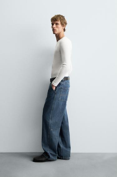 DENIM CHINO TROUSERS - Blue by Zara - Image 3