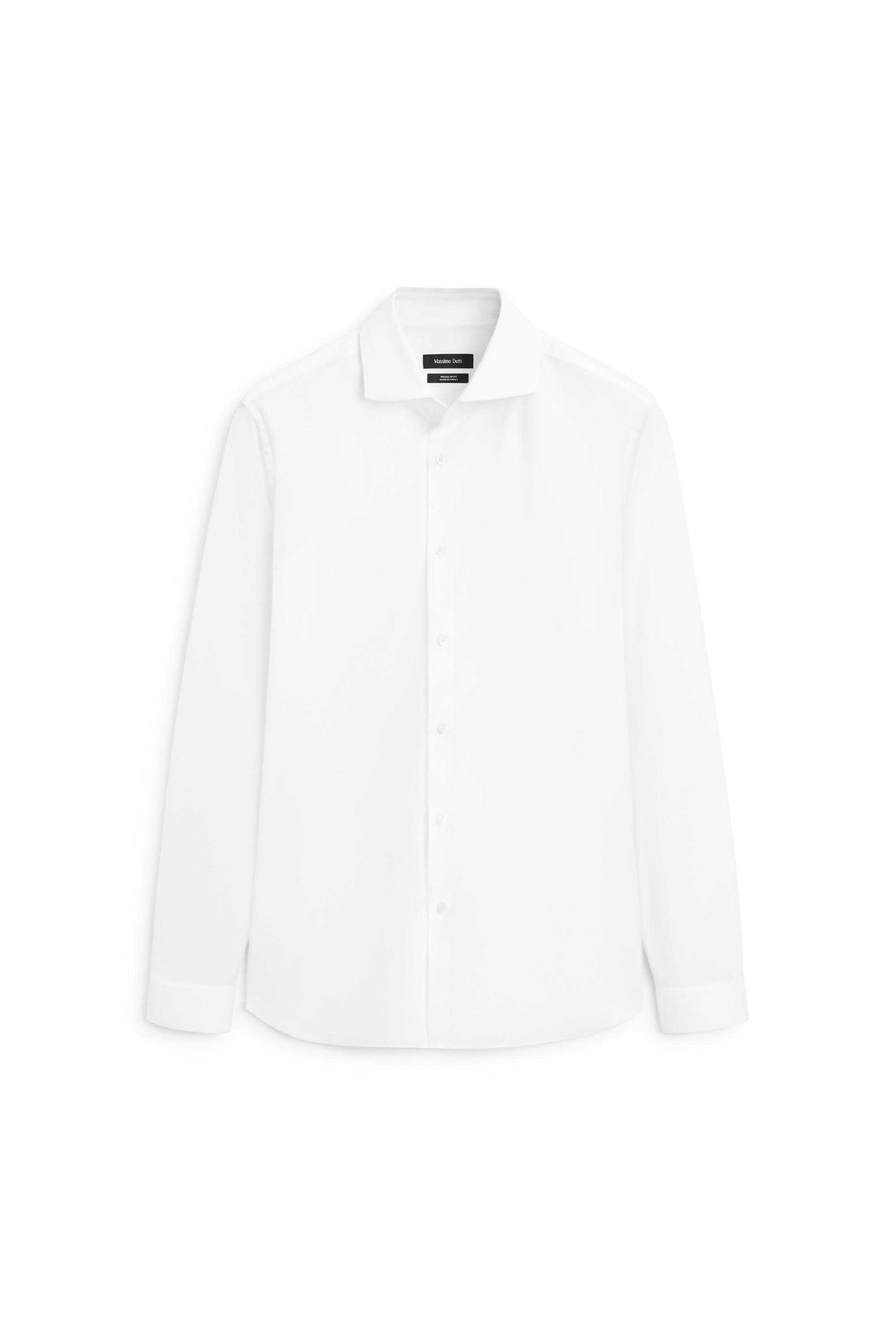 100% cotton regular fit shirt - White | ZARA United States