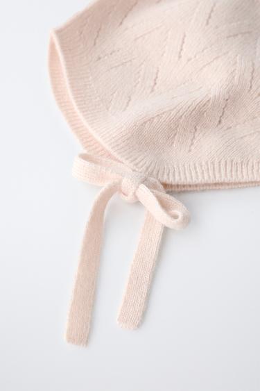 COTTON AND WOOL BONNET - Light beige by Zara - Image 1