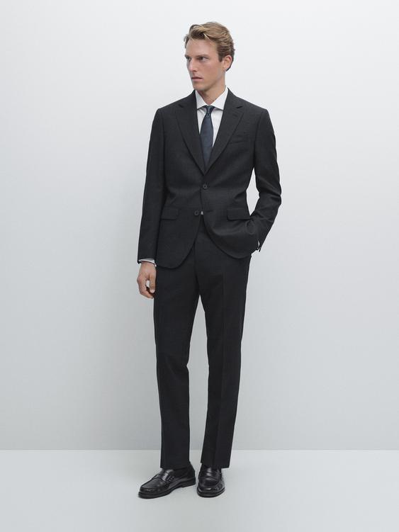 Wool suit trousers