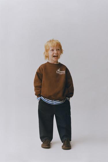 Zara BONILLA A LA VISTA ® X ZARA PRINTED SWEATSHIRT - Chocolate