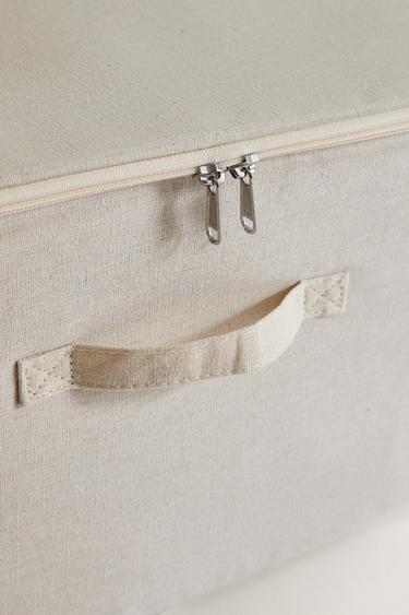BOÎTE DE RANGEMENT PLIABLE AVEC COUVERCLE - Blanc cassé de Zara - Image 3
