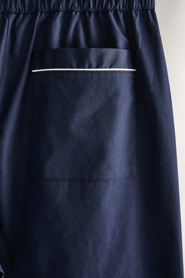 PANTALON POPELINE - Bleu marine de Zara - Image 4