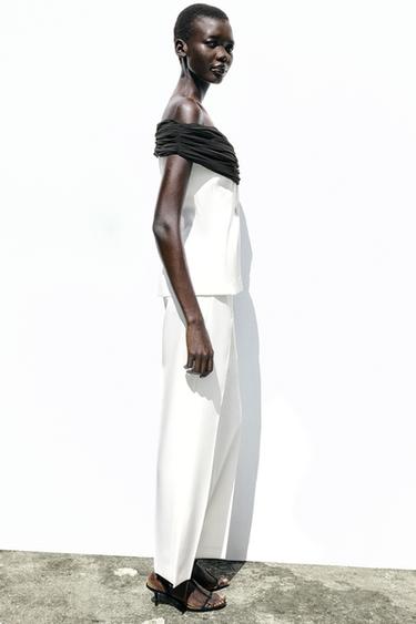 CONTRAST WAIST TROUSERS - Ecru by Zara - Image 2