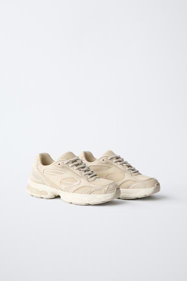 MESH TRAINERS - Sand Brown by Zara - Image 1