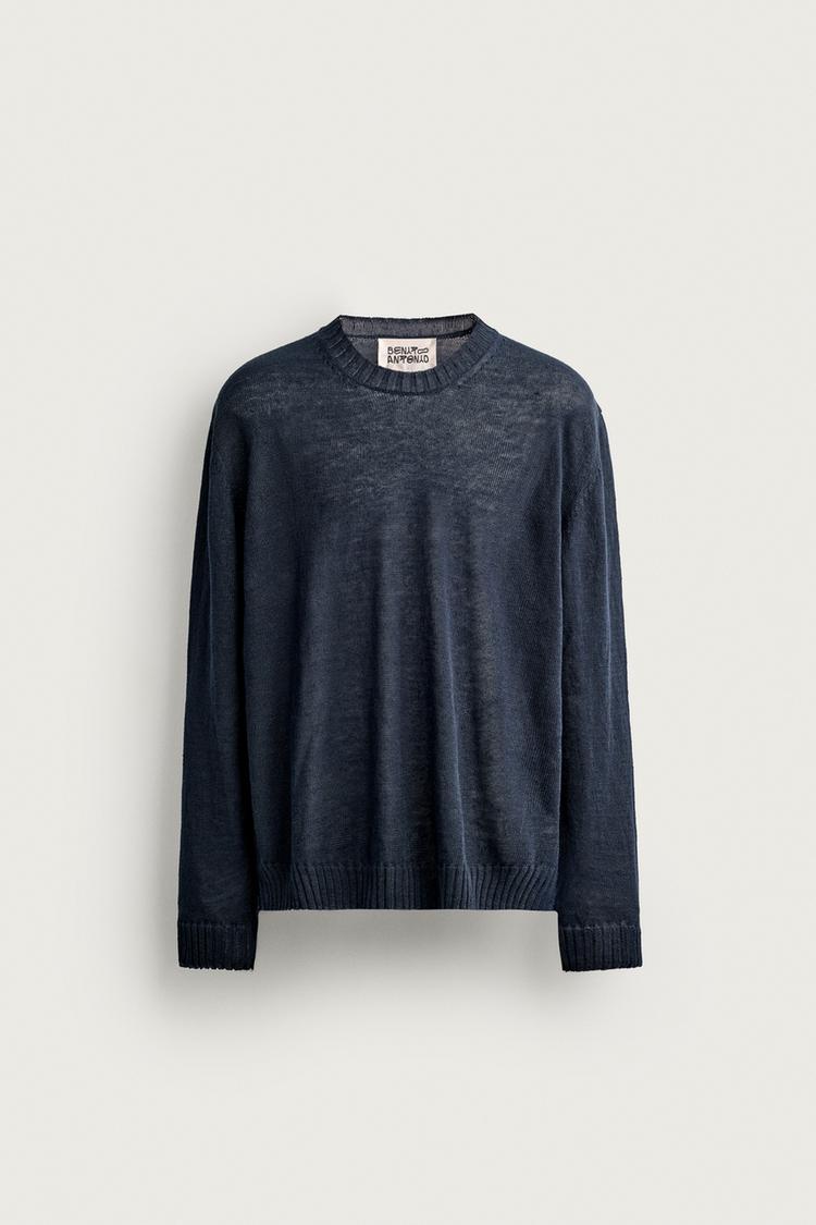 RELAXED FIT 100% LINEN JUMPER