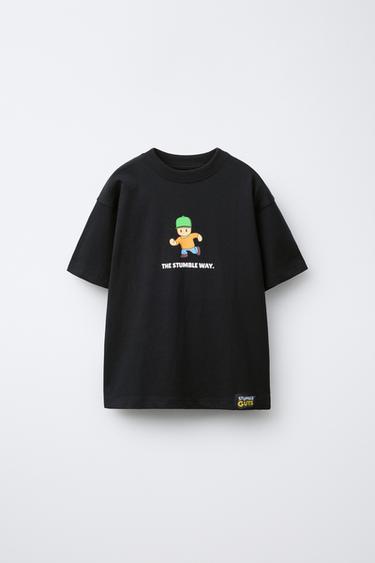 STUMBLE GUYS ™ © SCOPELY PRINTED T-SHIRT - Black by Zara