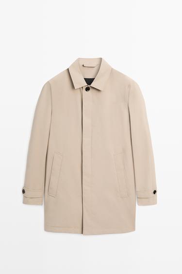 Zara Lightweight long trench coat - Light sand