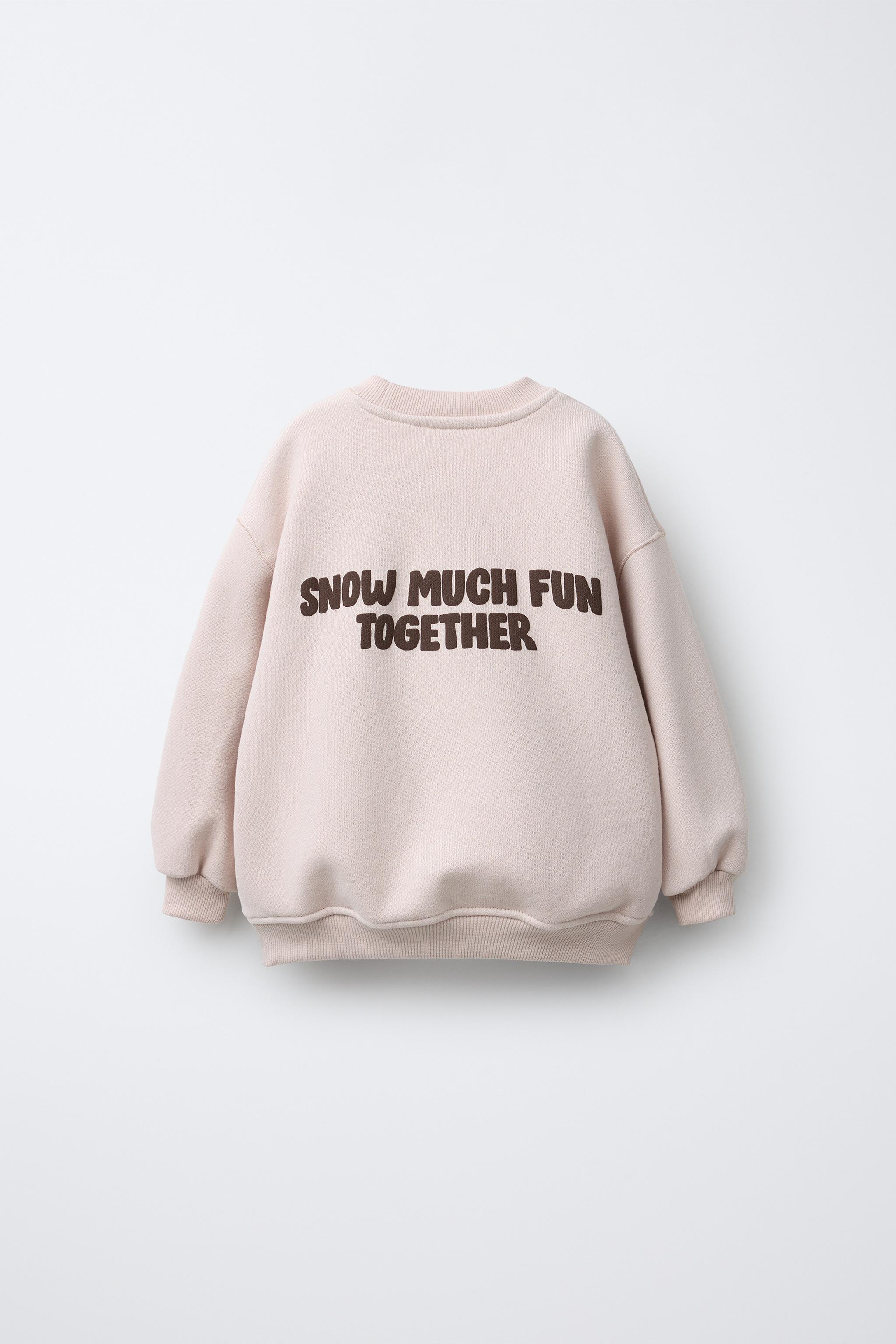 REINDEER FAUX SHEARLING PATCH SWEATSHIRT