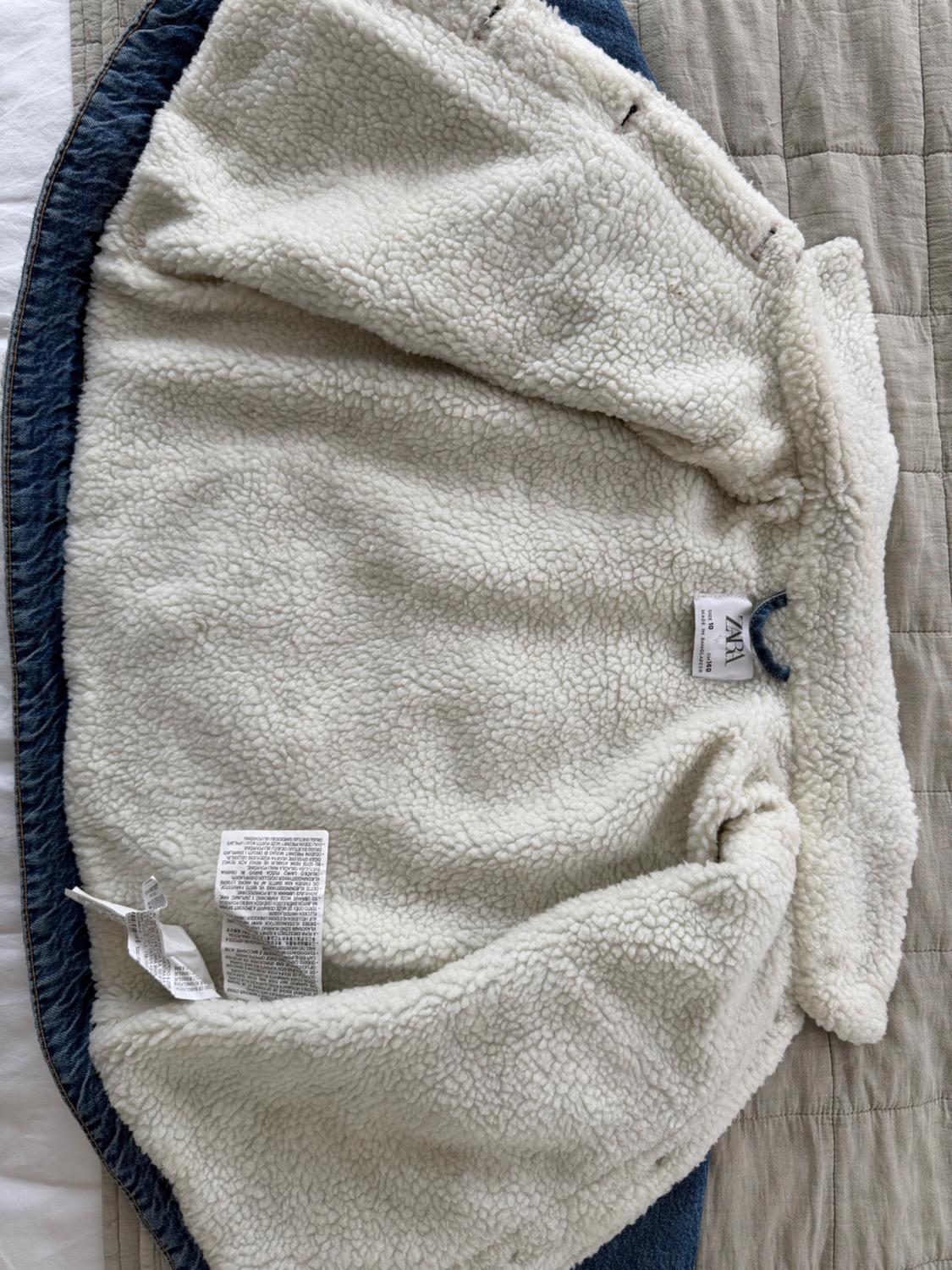 FLEECE TRIM DENIM JACKET - Image 5