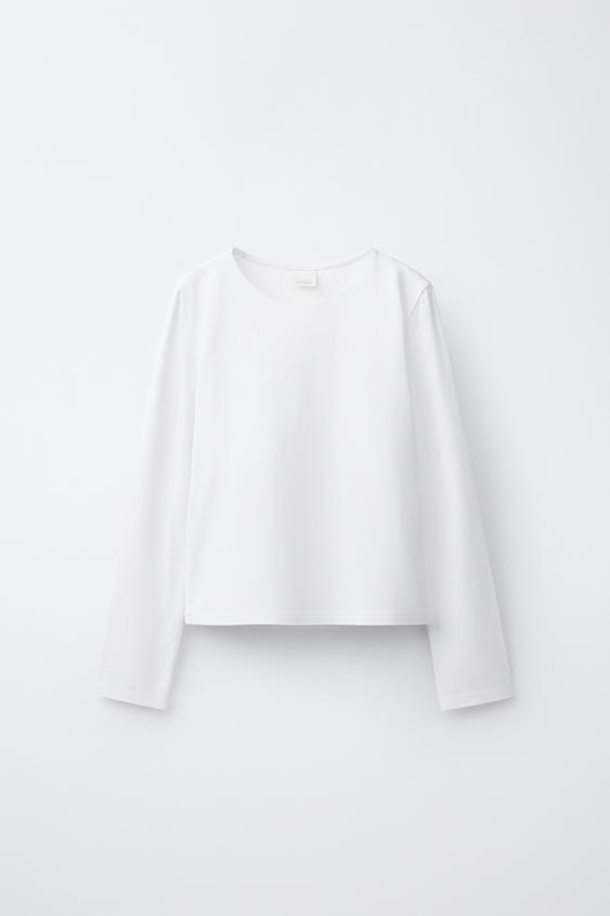 CAMISETA LISA - Branco | ZARA Brasil