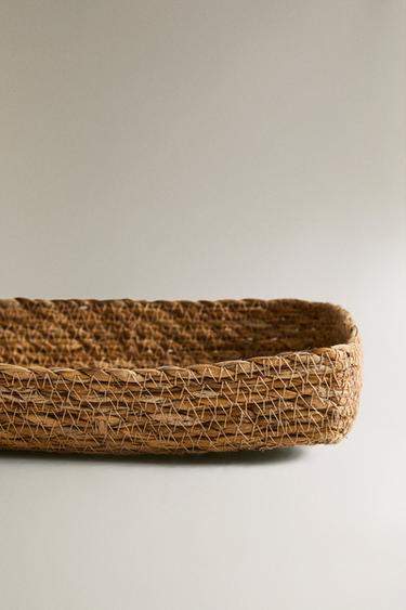 SEAGRASS TRAY BASKET - Light beige by Zara - Image 3