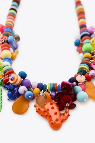 MULTICOLOURED BEAD NECKLACE - Multicoloured by Zara - Image 2