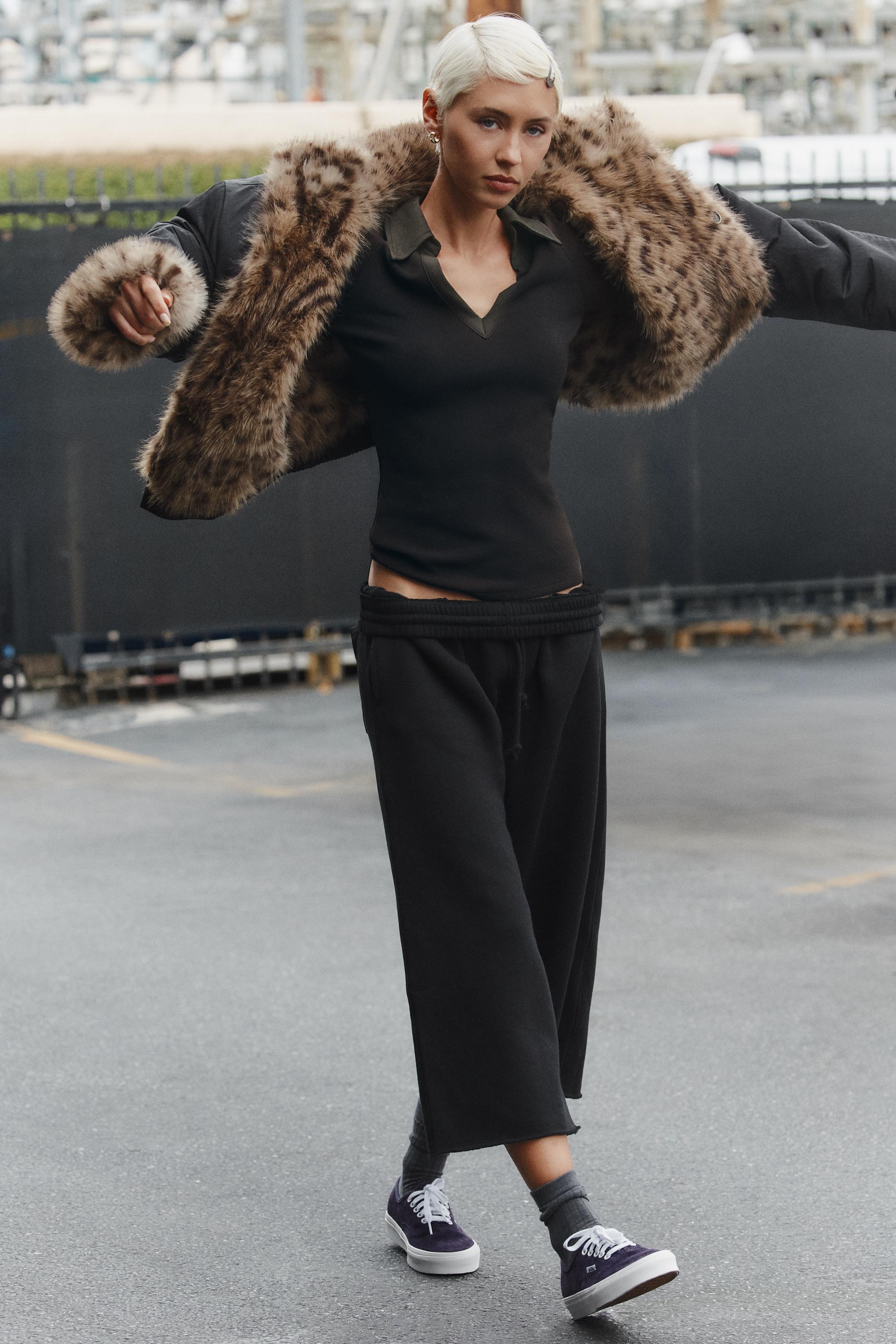 REVERSIBLE FAUX FUR JACKET