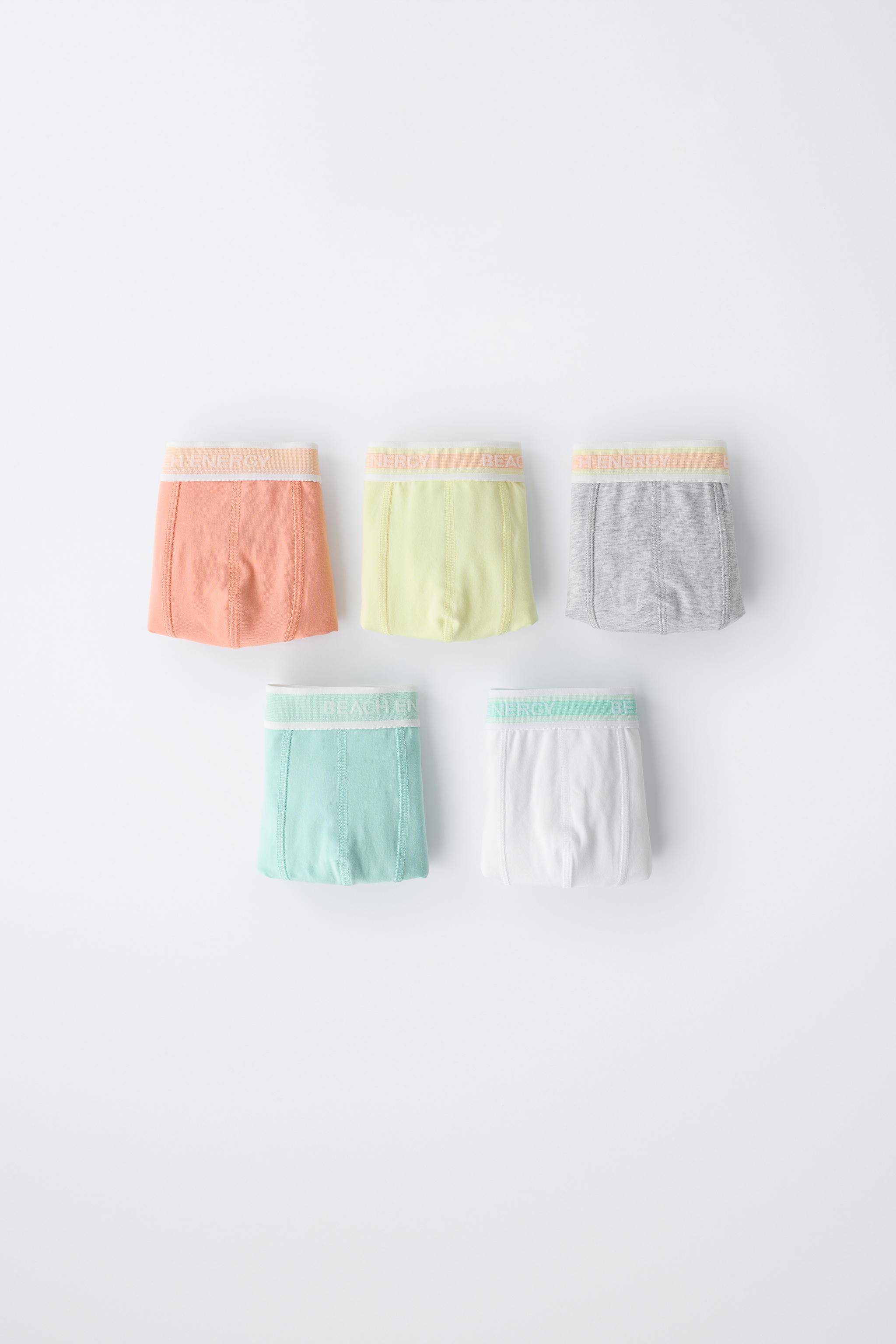 6-14 YEARS / FIVE-PACK OF TEXT BOXERS