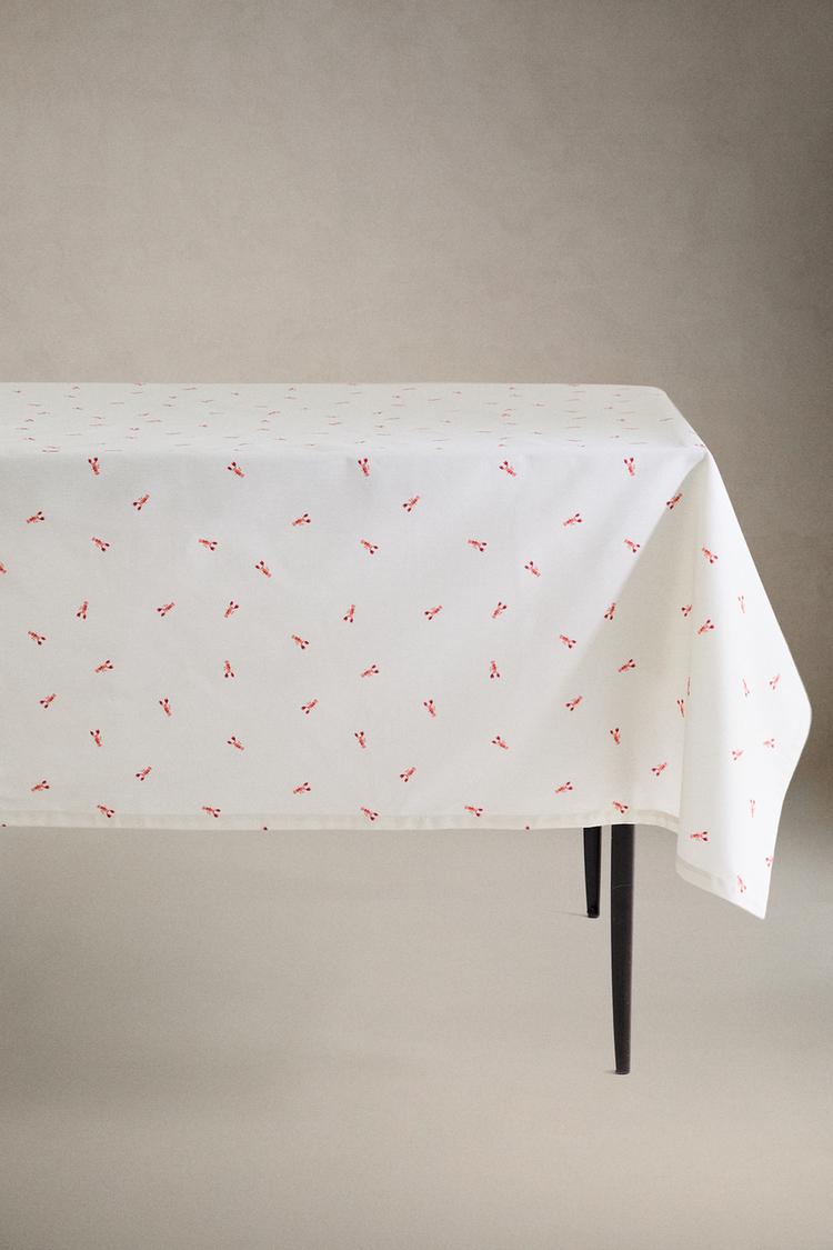 texpot Tovaglia rustica, motivo a quadri da 5 mm, runner da tavolo, tovaglioli, 100% cotone (130 x 220 cm, rosso/bianco a quadretti