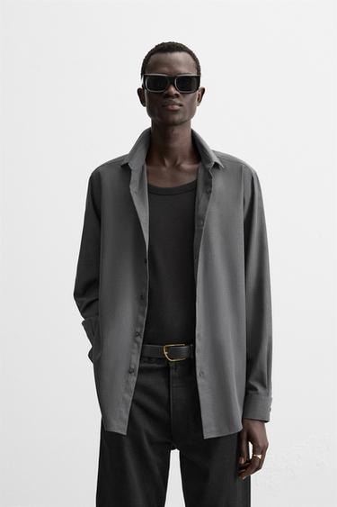 CAMISA ESTRUCTURA - Negro de Zara