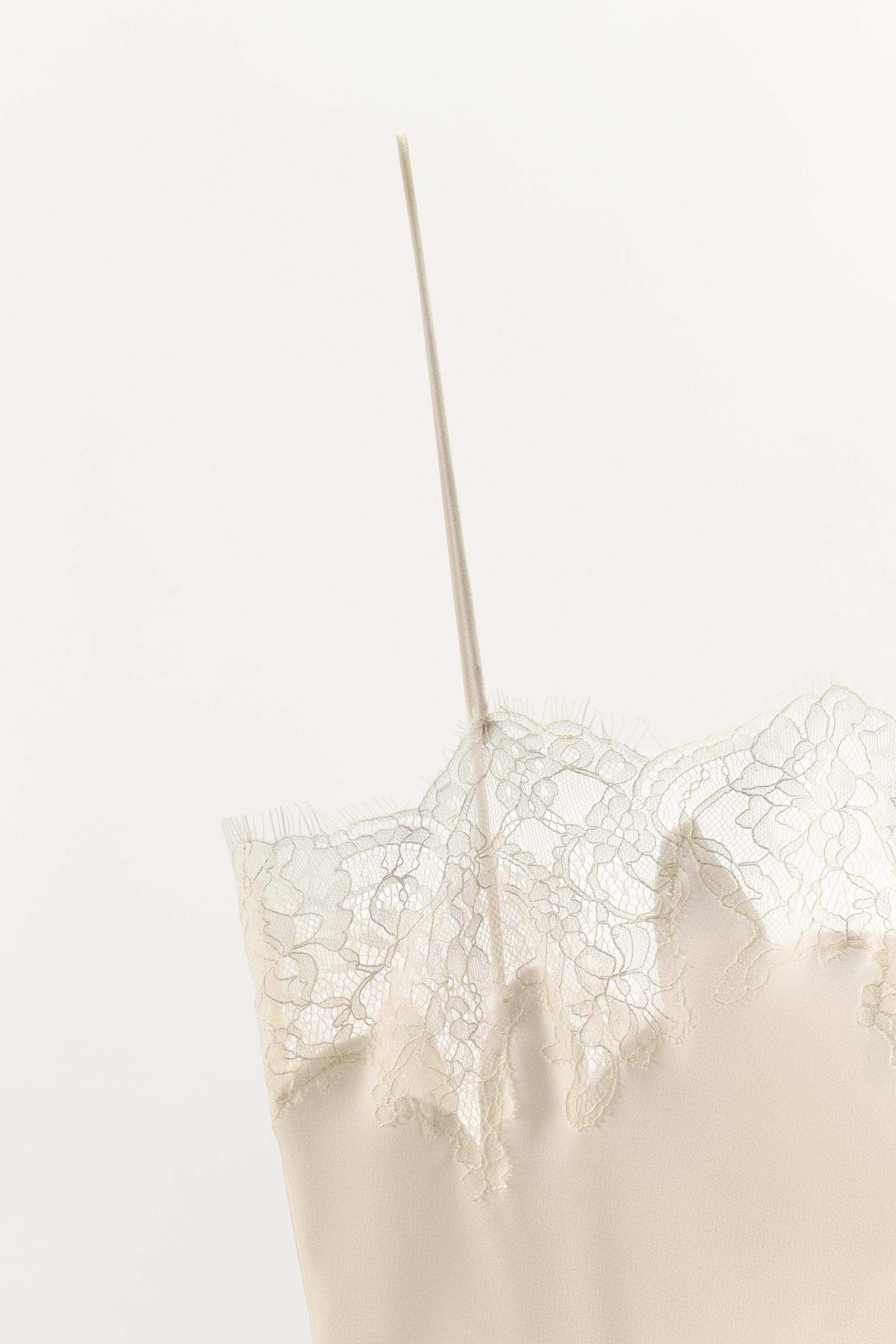LACE LINGERIE STYLE MIDI DRESS