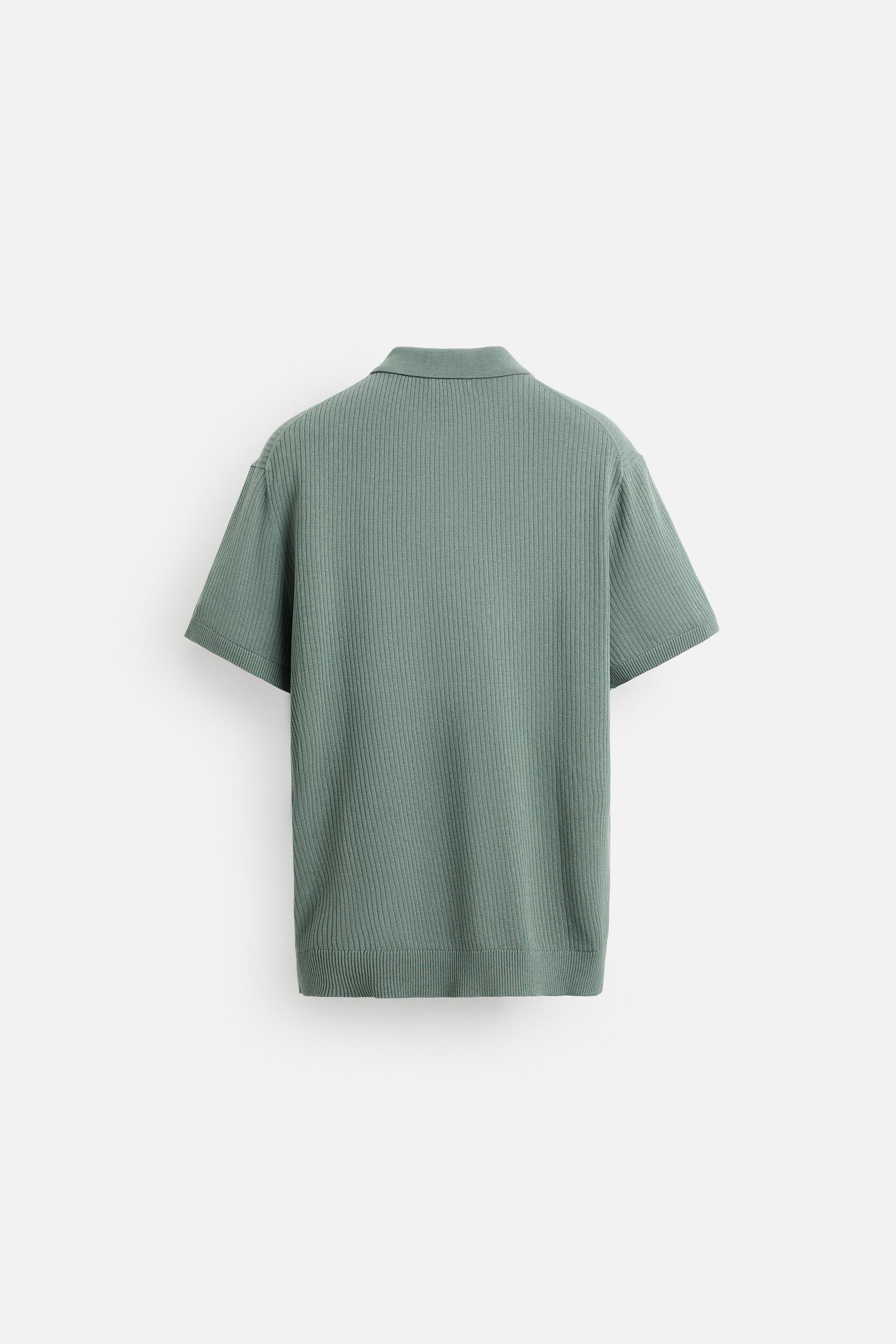 RIB KNIT POLO SHIRT