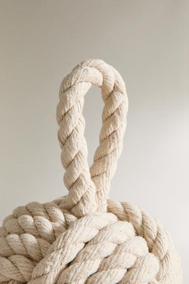 PLAITED DOORSTOP - Ecru / Beige by Zara - Image 1
