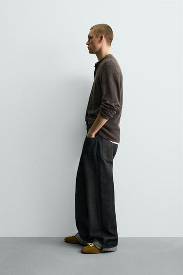 TEXTURED HENLEY JUMPER - Brown by Zara - Image 3