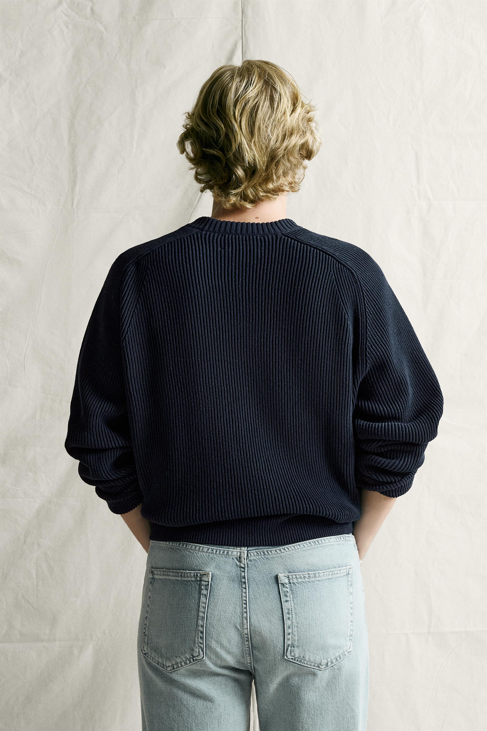 Мужские свитеры Zara 100% COTTON REGULAR FIT JUMPER — фото 3
