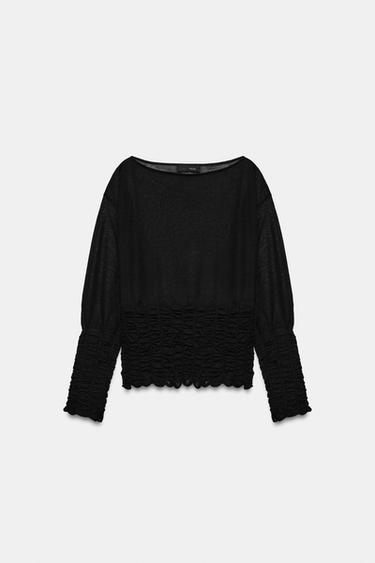 JERSEY PUNTO NIDO DE ABEJA - Negro de Zara