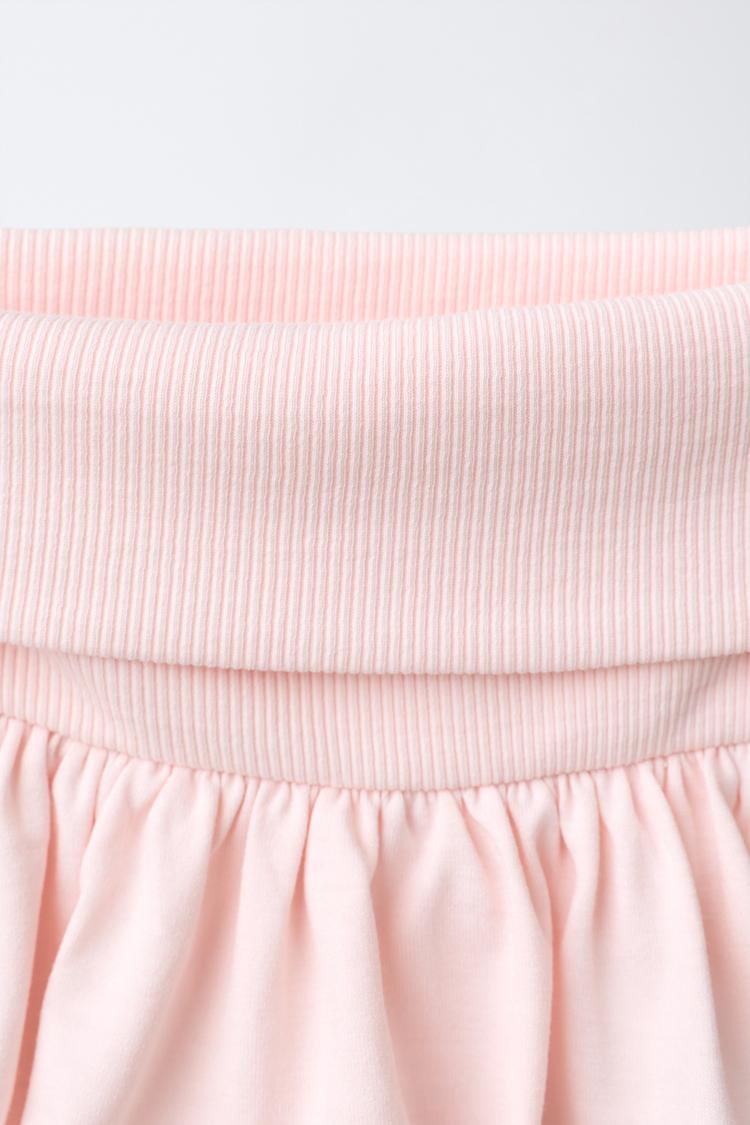 Falda pantalón con cintura doblada y volantes 4