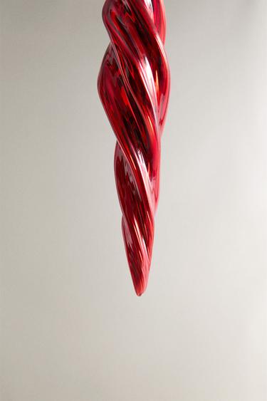 LONG SPIRAL CHRISTMAS TREE DECORATION - Red by Zara - Image 3