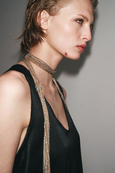 ZW COLLECTION GATHERED SLEEVELESS TOP - Black by Zara - Image 2
