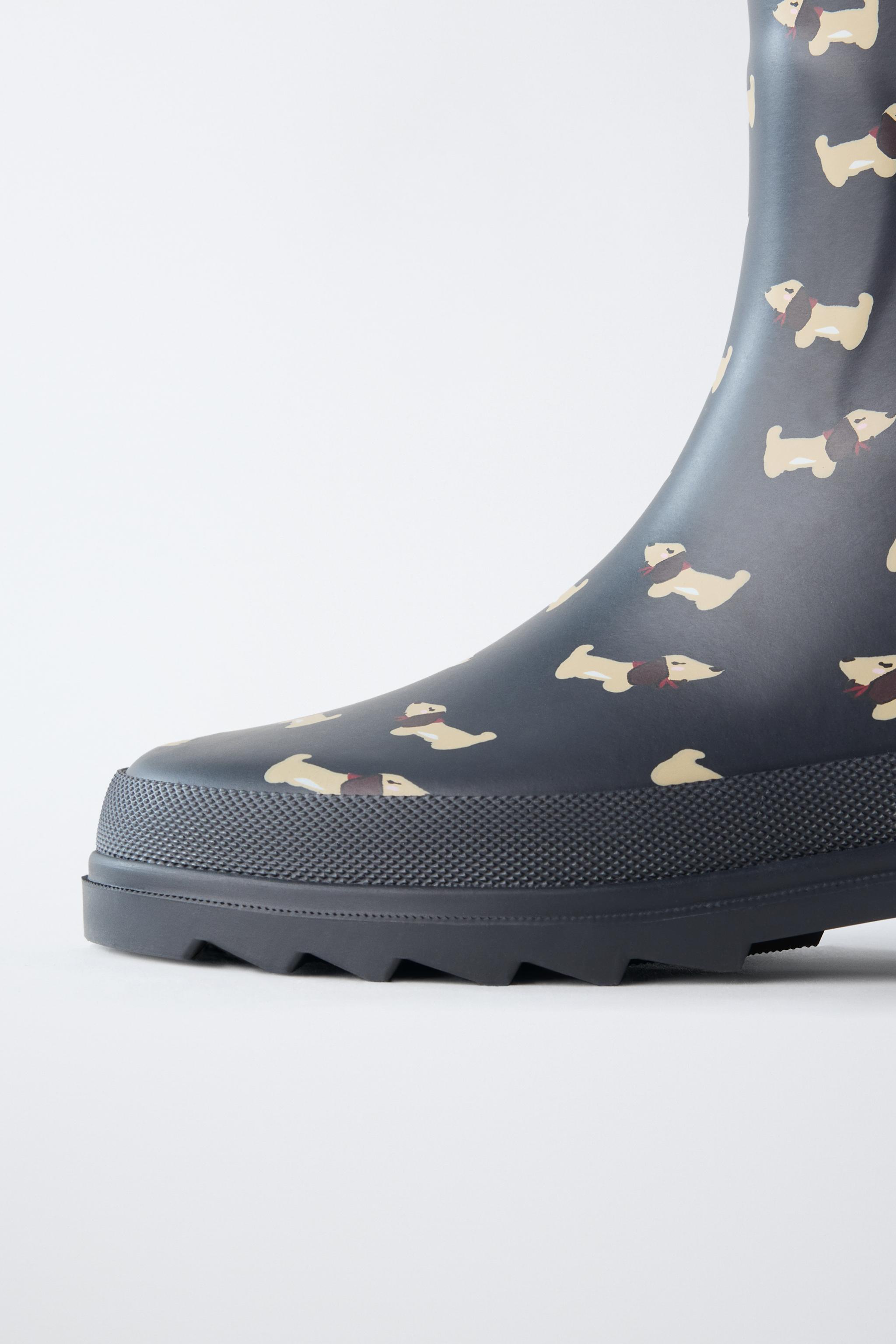 Детские ботинки Zara PUPPY PRINT RAIN BOOTS — фото 7